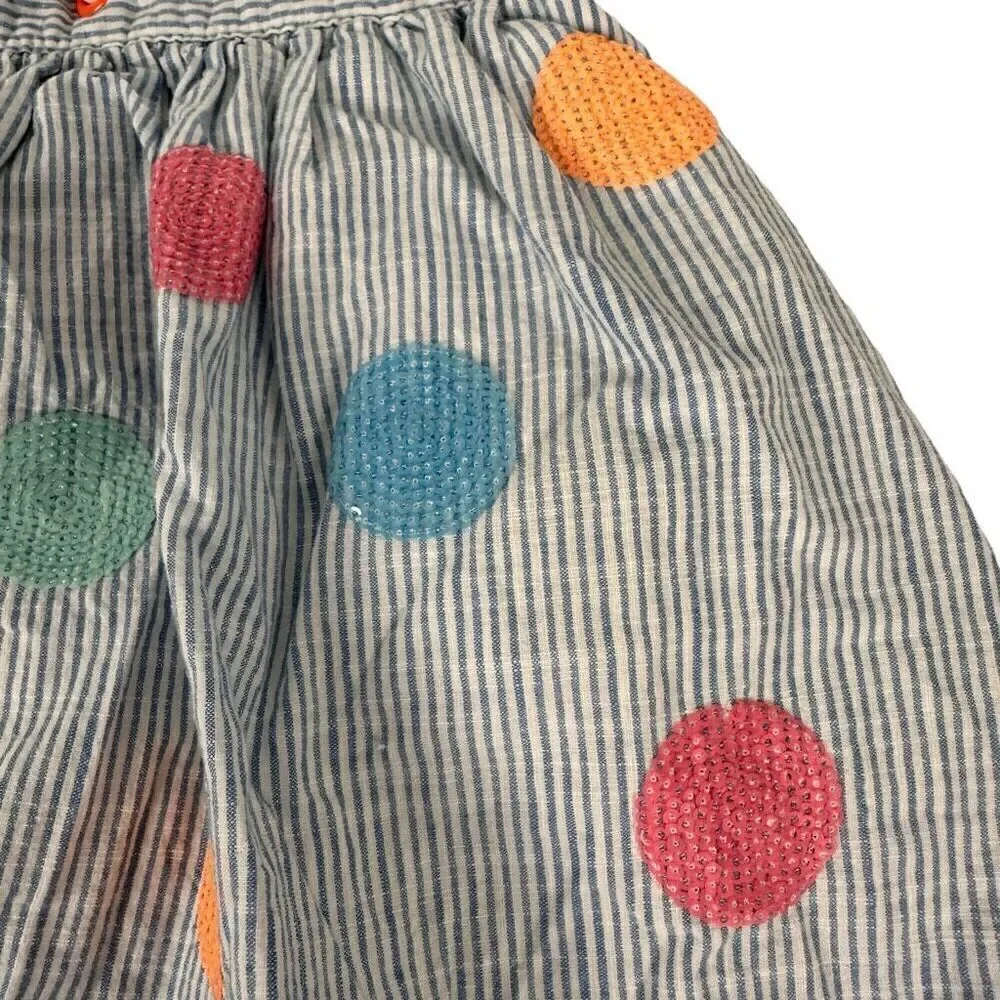 Cat & Jack Girls Striped Sequin Dotted Skirt Size Medium